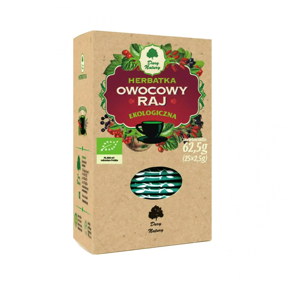 Ekologiczna herbatka Owocowy raj 25x2.5 g Dary Natury