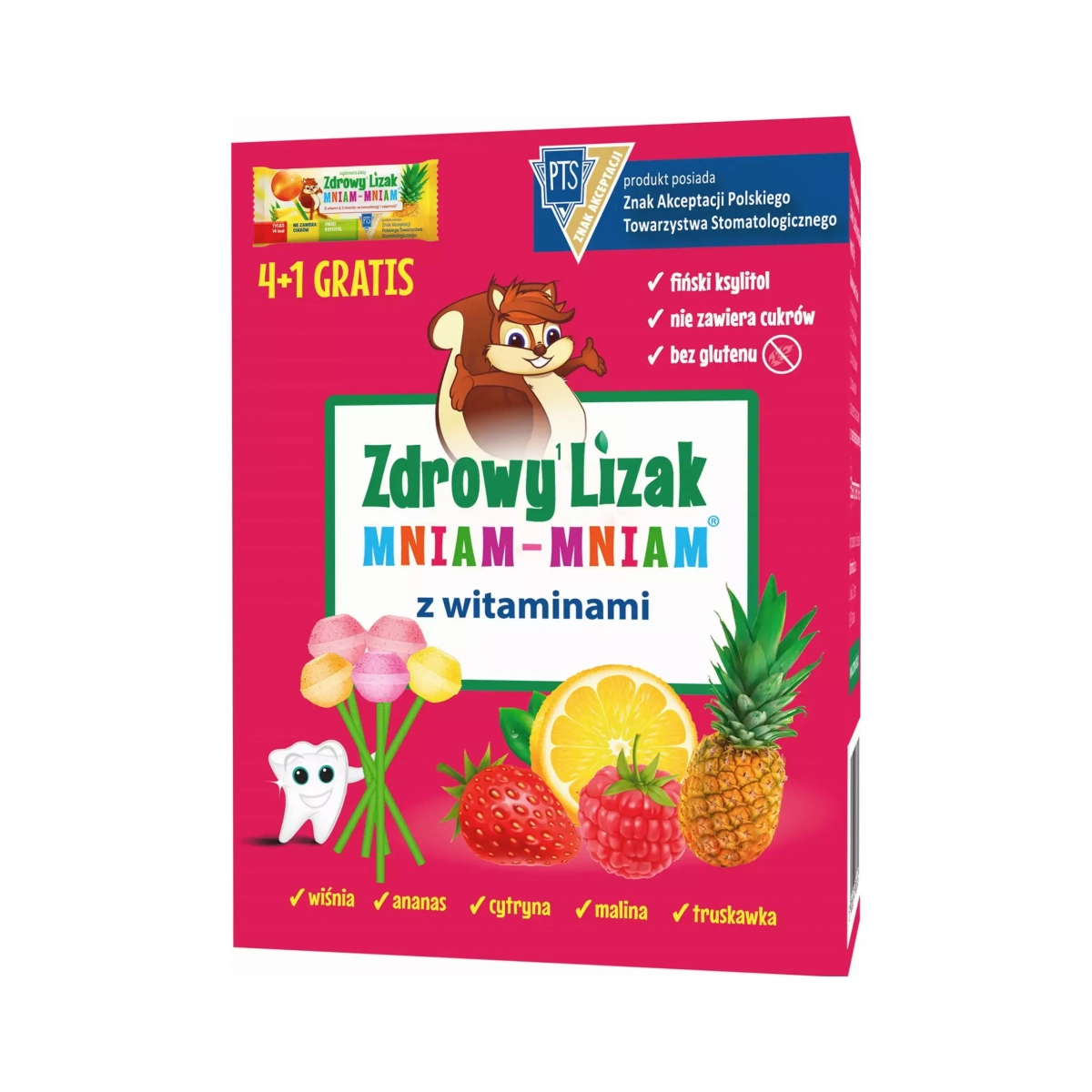 Zdrowy lizak z witaminami 4 + 1 GRATIS Mniam-Mniam