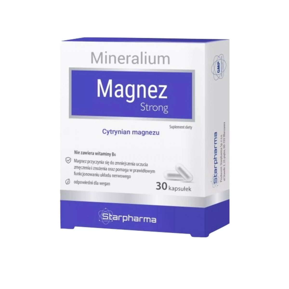 Magnez Strong cytrynian magnezu 30 kapsułek Starpharma