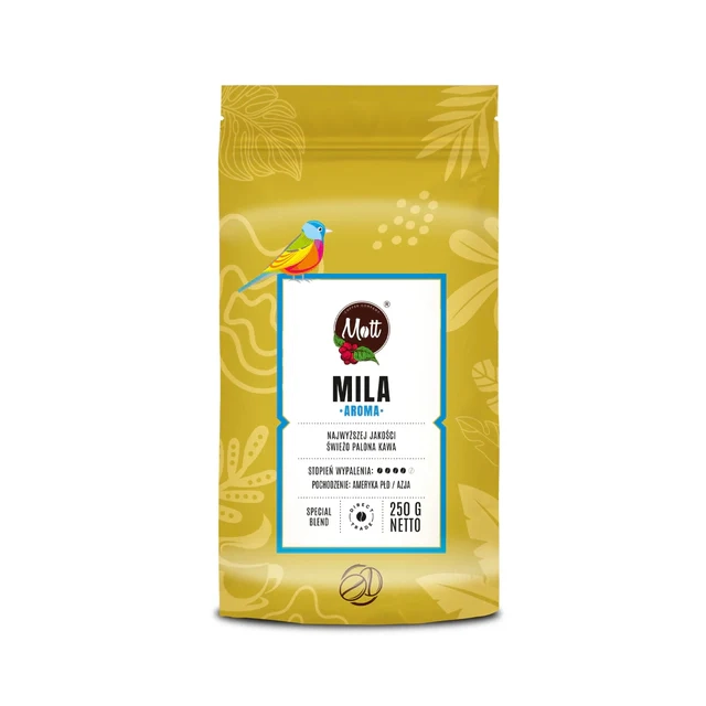 Kawa ziarnista 75% ARABICA 25 % ROBUSTA Blend Coffee Mila Aroma Mott - 250 g