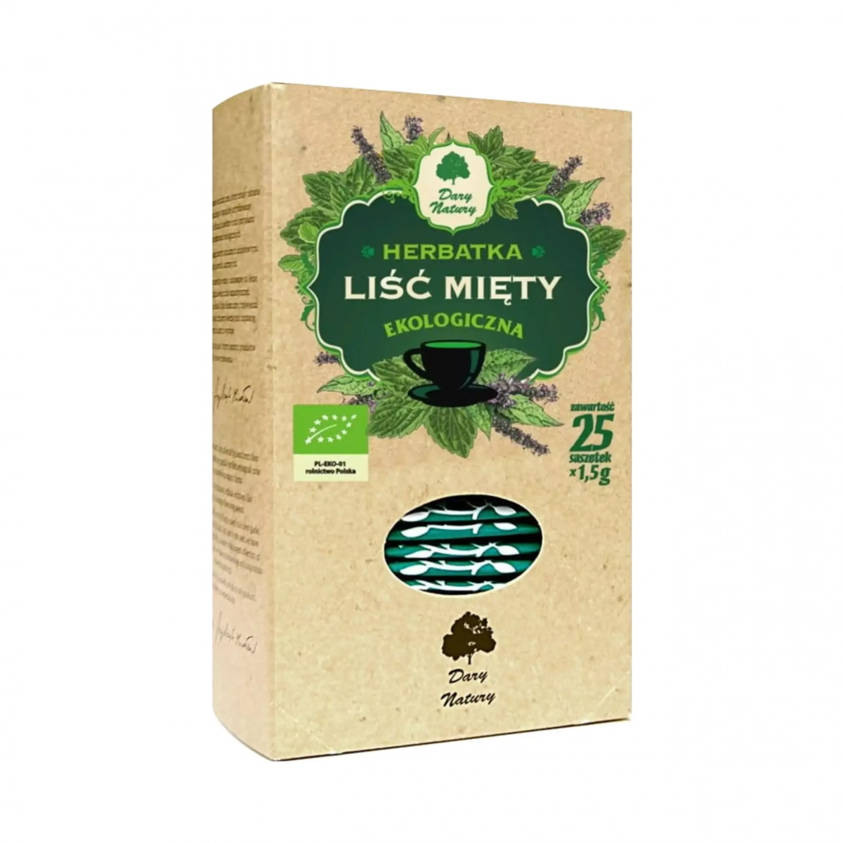 Herbatka liść mięty EKO 25x1.5g Dary Natury