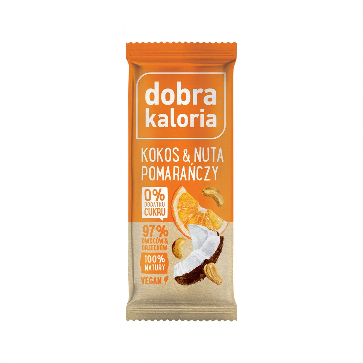 Baton kokos i nuta pomarańczy 35g Dobra Kaloria