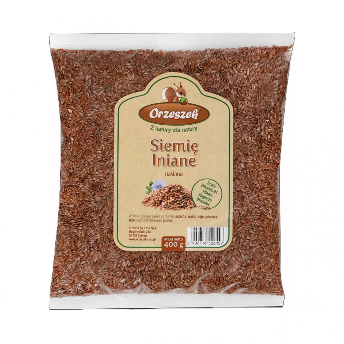 Siemię lniane - nasiona Orzeszek - 400 g