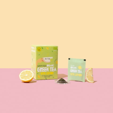 Bio Green Tea with Lemon - zielona herbata z naturalnym aromatem cytrynowym Diet Food