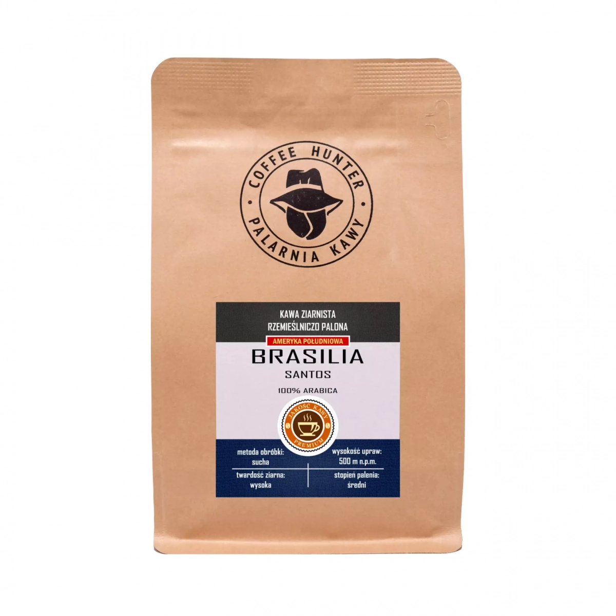 Kawa ziarnista BRASILIA SANTOS Coffe Hunter - 1 kg