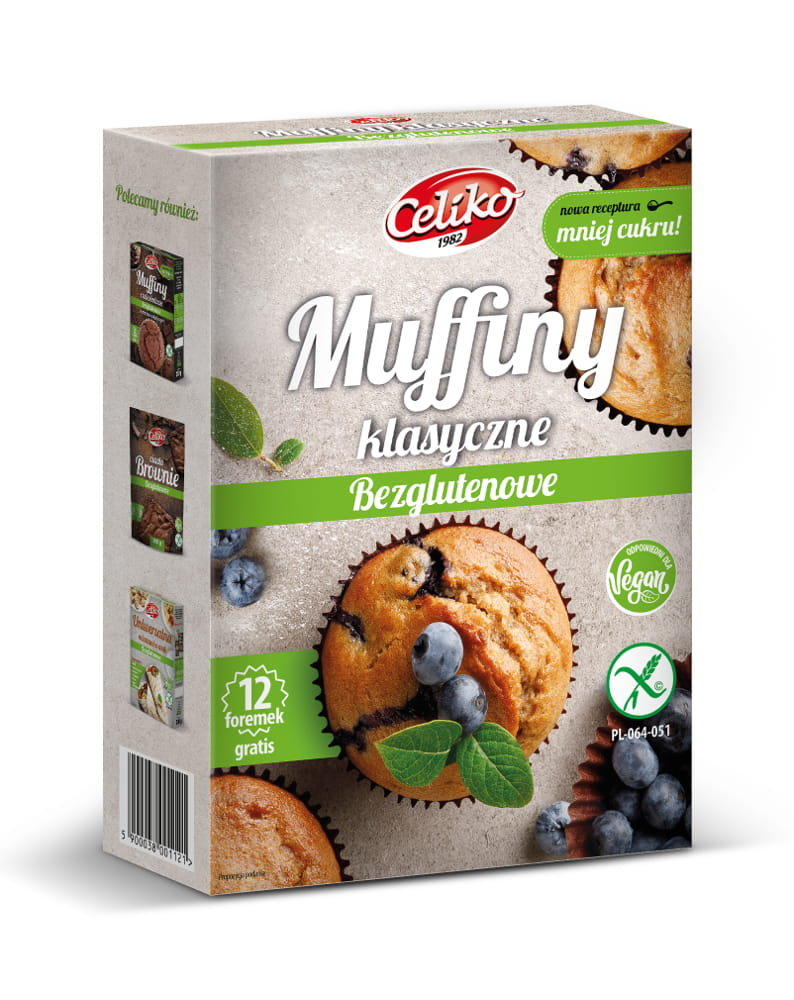 Muffiny klasyczne bezglutenowe mieszanka 280g Celiko