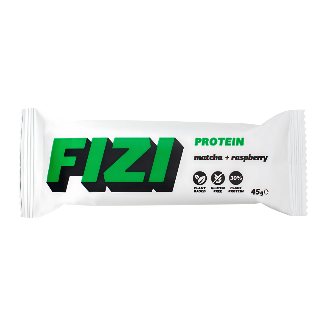 Baton bezglutenowy proteinowy Matcha Malina 45g Fizi