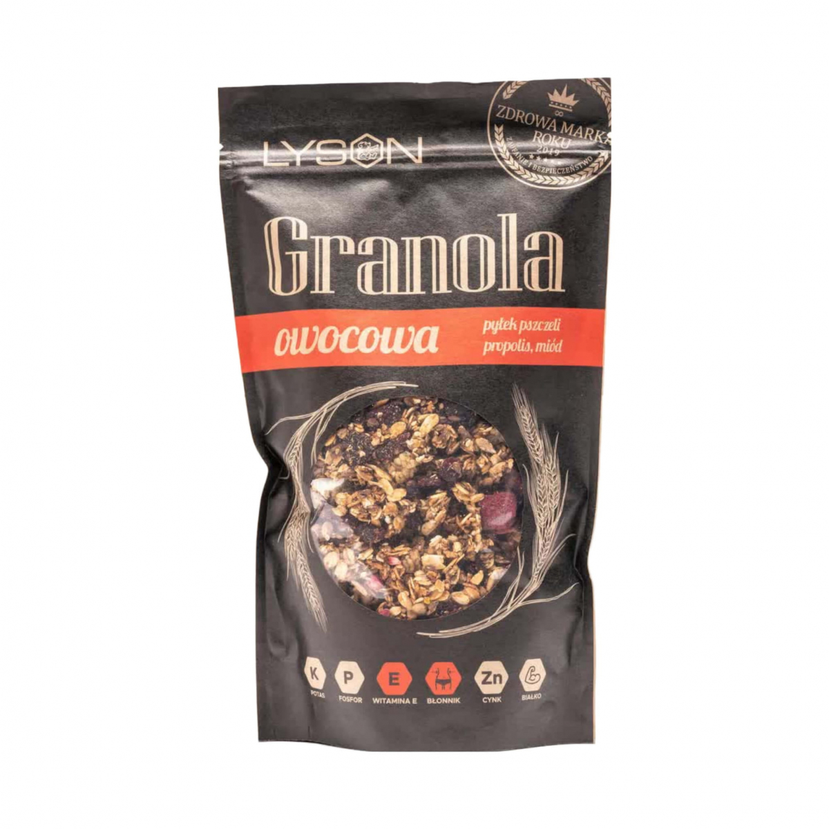 Granola owocowa z miodem 300g Łysoń