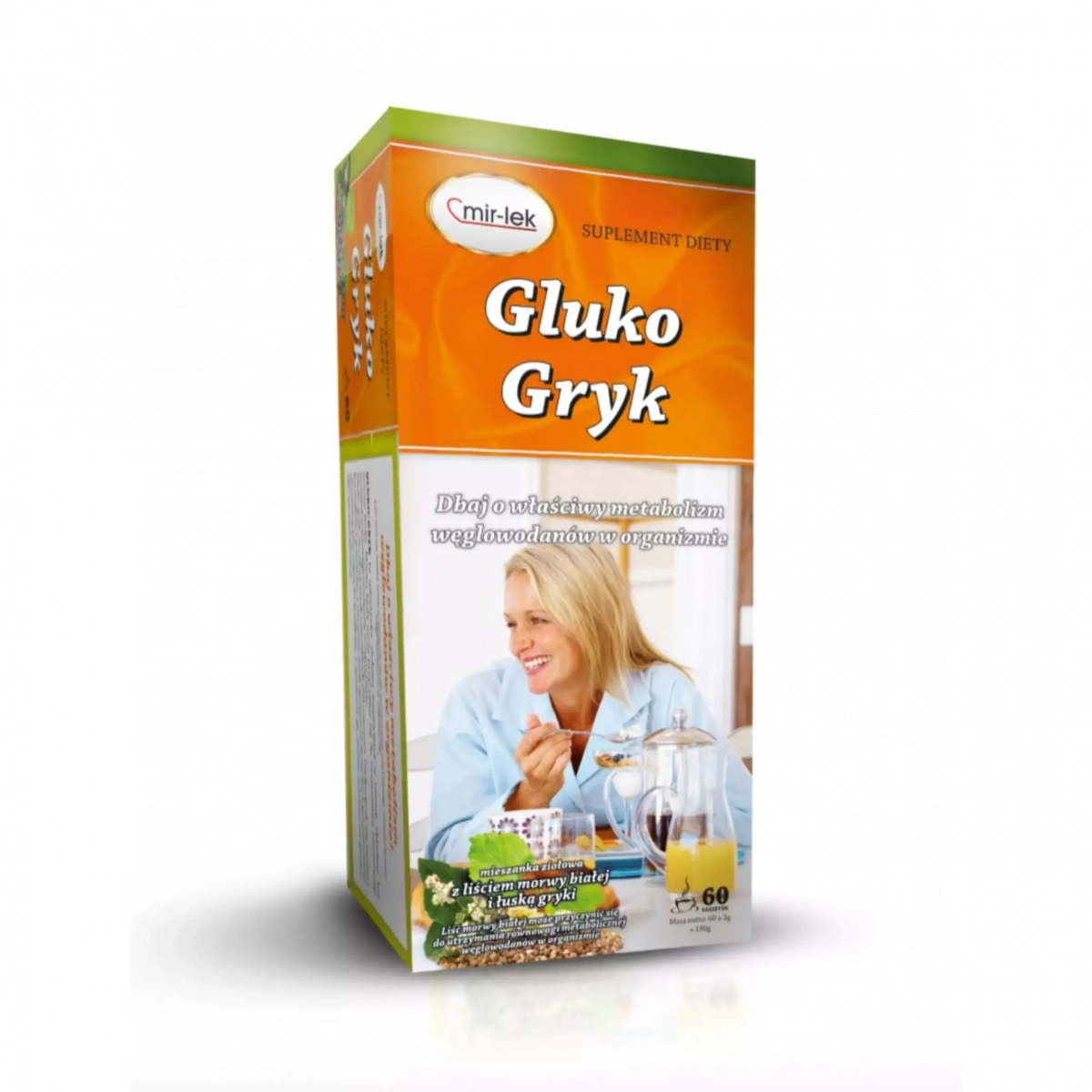 GLUKO GRYK - mieszanka ziół dla utrzymania prawidłowego poziomu cukru we krwi 150g Mir-Lek