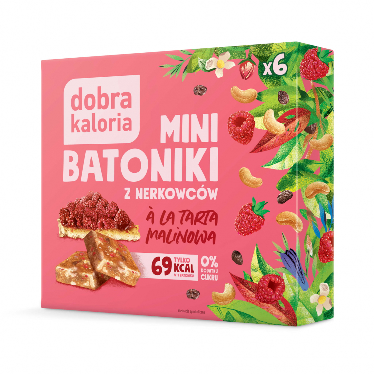 Mini batoniki z nerkowców ALA tarta malinowa Dobra Kaloria