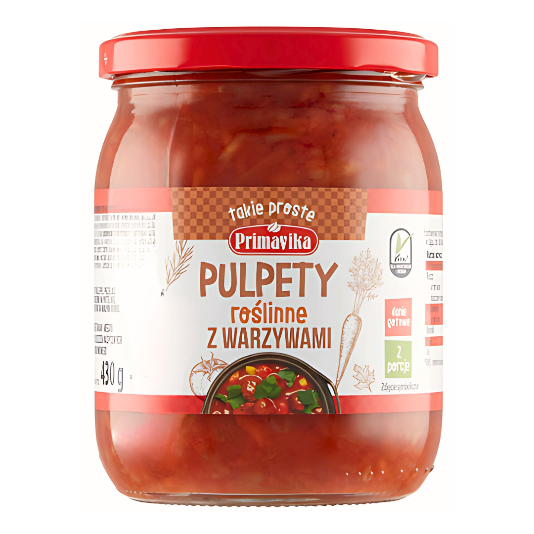 Pulpety wegetariańskie roślinne z warzywami 450g Primavika