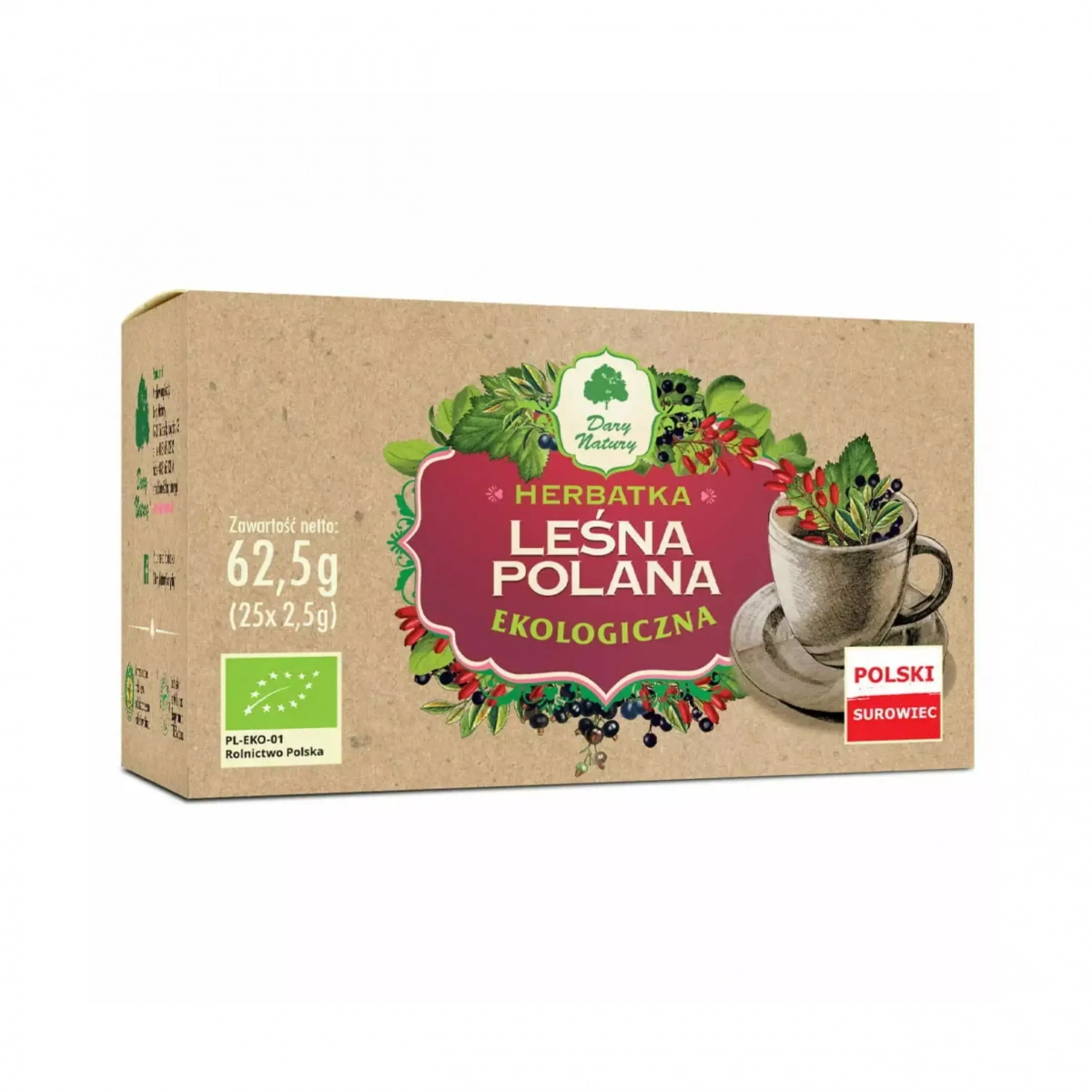 Ekologiczna herbatka Leśna polana 25x2.5 g Dary Natury