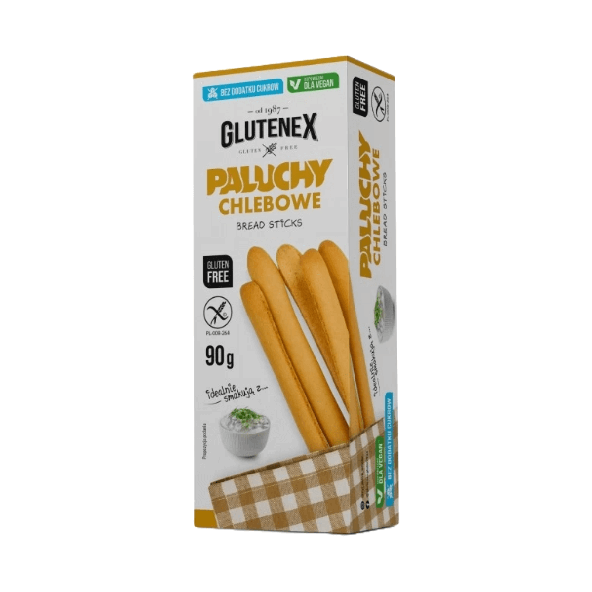 Paluchy chlebowe bez dodatku cukrów 90g Glutenex