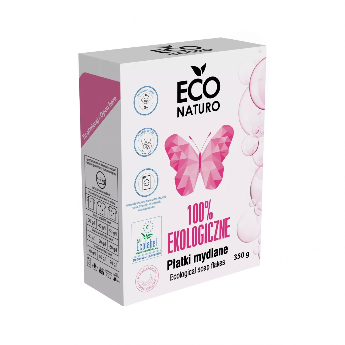 Naturalne płatki mydlane do prania Eco Label 350 g Eco Naturo