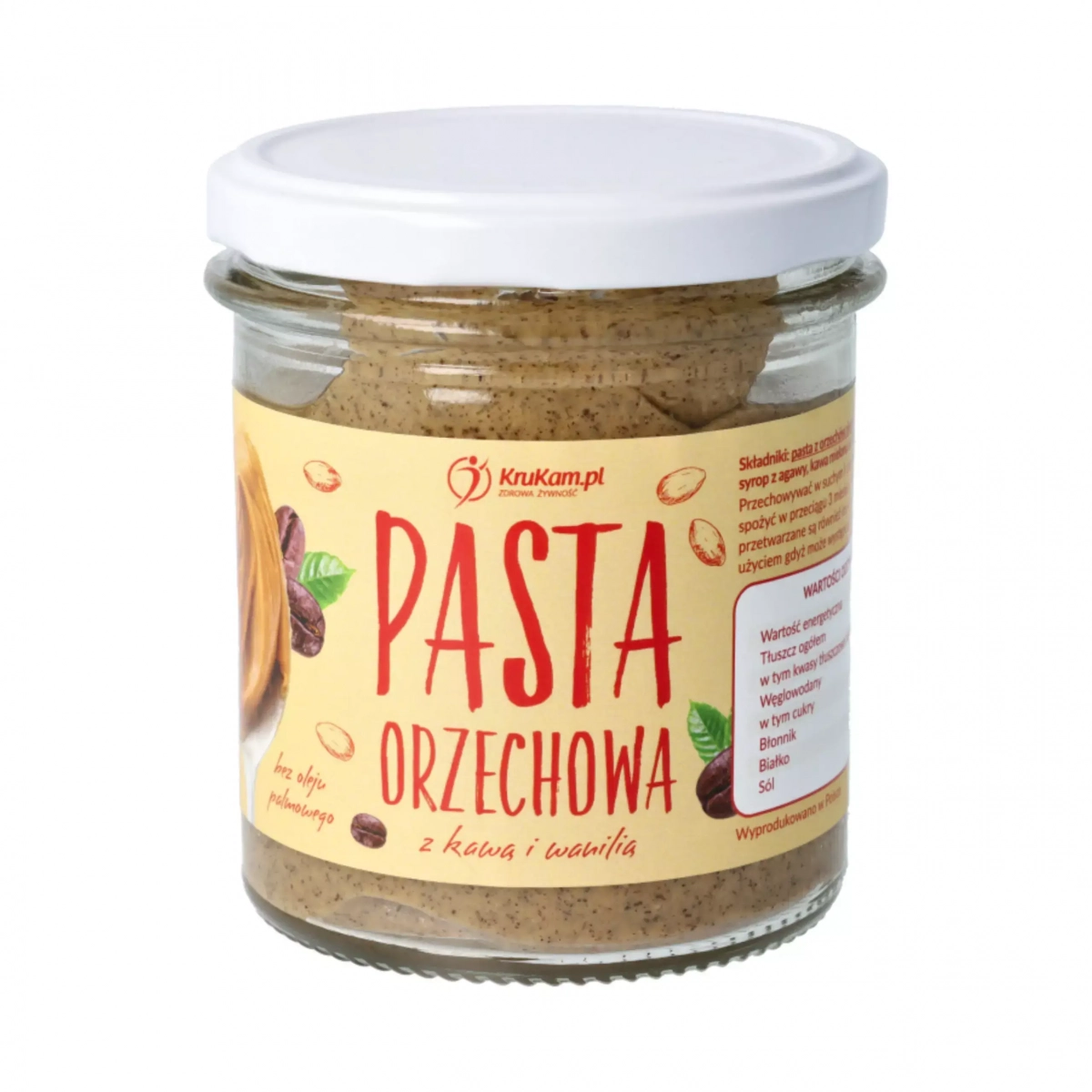 Pasta orzechowa z kawą i wanilią 300g Krukam