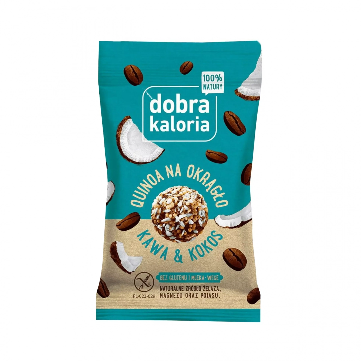 Kulki quinoa na okrągło kawa i kokos 24g Dobra Kaloria