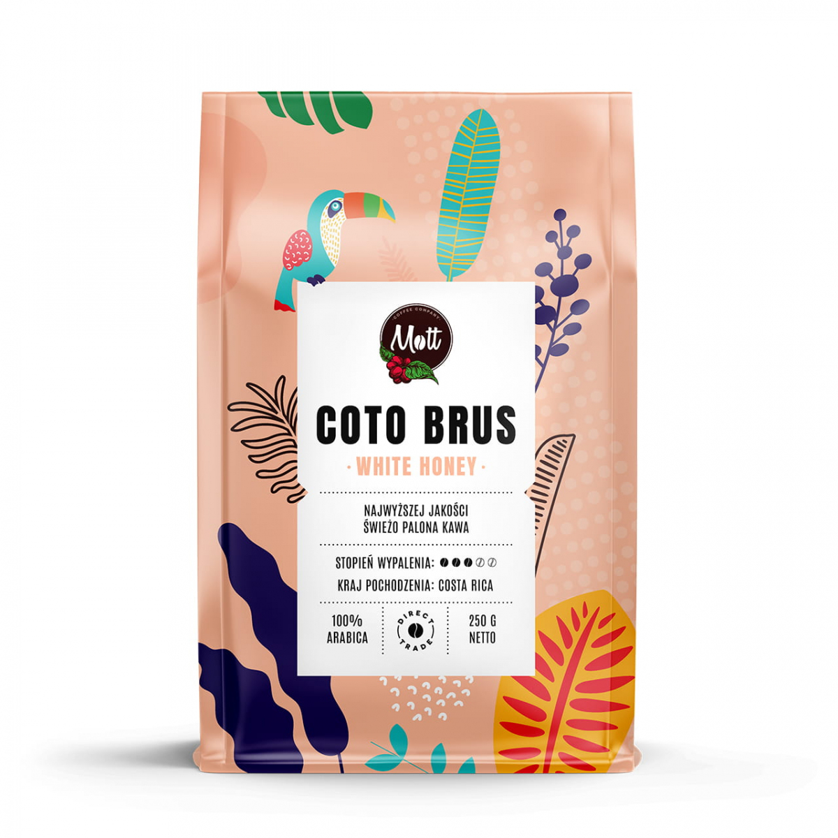 Coto Brus White Honey kawa ziarnista 100% Arabica 250g Mott