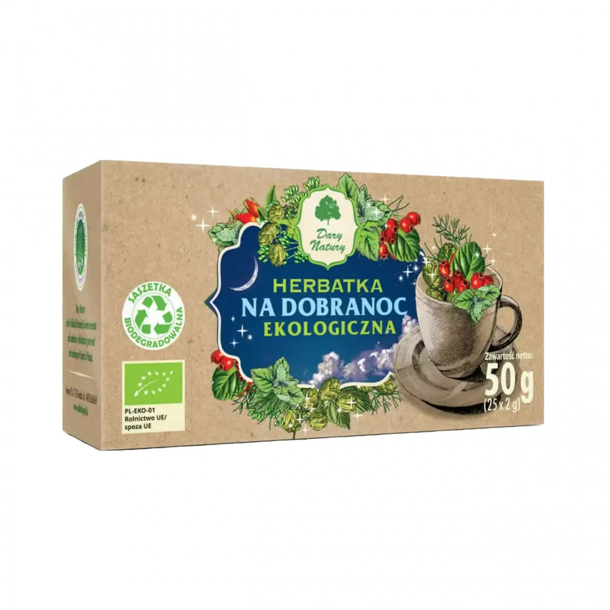 Herbatka ekologiczna Na dobranoc 50g Dary Natury