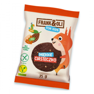 Bezglutenowe ciasteczko z pastą orzechów laskowych i kakao 35g Frank&Oli Vital