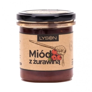 Miód wielokwiatowy z żurawiną 370g Łysoń