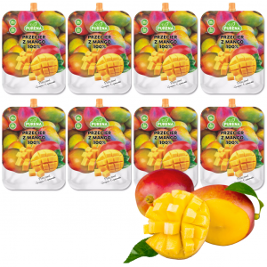 ZESTAW 8x Przecier mango 100% 350 g Purena MUS OWOCOWY bez dodatku CUKRU