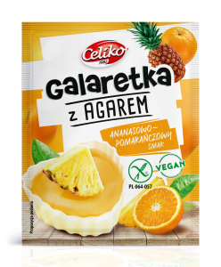 Galaretka z agarem o smaku ananasowo-pomarańczowym 45g Celiko