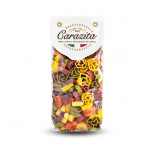 Włoski kolorowy makaron Cuoricini (serduszka) 6 smaków 250g Carazita