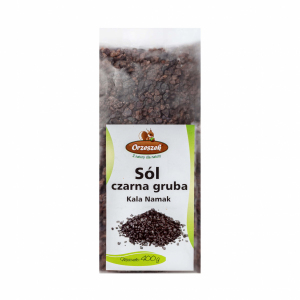 Sól czarna Kala Namak gruba Orzeszek NATURA - 400 g