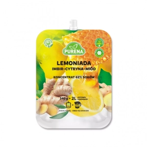 Lemoniada imbir-cytryna- miód - koncentrat 340 g Purena