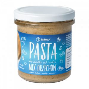 Pasta MIX orzechowy (laskowe. nerkowce. migdały. ziemne) 300g Krukam