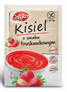 Kisiel o smaku truskawkowym bez cukru bezglutenowy 40g Celiko