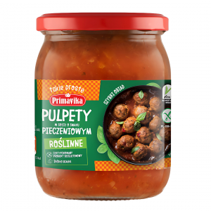 Pulpety roślinne w sosie o smaku pieczeniowym bezglutenowe 470g Primavika