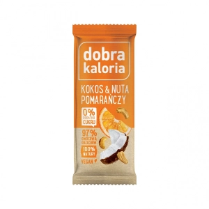 Baton kokos i nuta pomarańczy 35g Dobra Kaloria