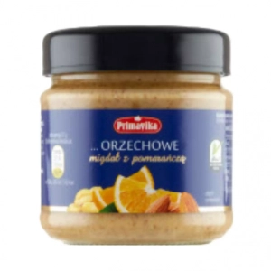 Pasta orzechowa migdał z pomarańczą 185 g Primavika