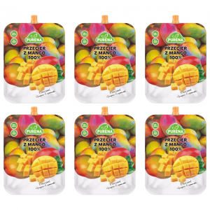 6 x Przecier mango 100% 350 g Purena