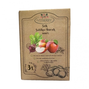 Sok Jabłko Burak 100% Vitberry - 3 l