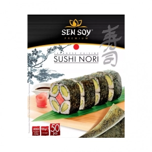 Algi Nori do sushi 125g 50 sztuk Sen Soy