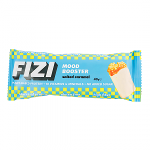 Baton bezglutenowy w białej polewie Slony karmel 40g Fizi