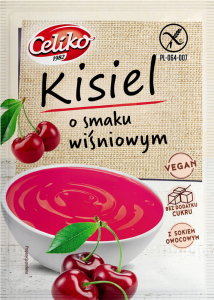 Kisiel o smaku wiśniowym bez cukru bezglutenowy 40g Celiko