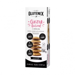 Bezglutenowe ciastka owsiane z czekoladą 140 g Glutenex