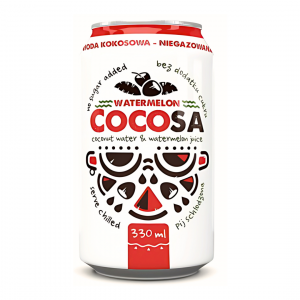Woda Kokosowa 100% naturalna arbuzowa 330 ml Diet Food