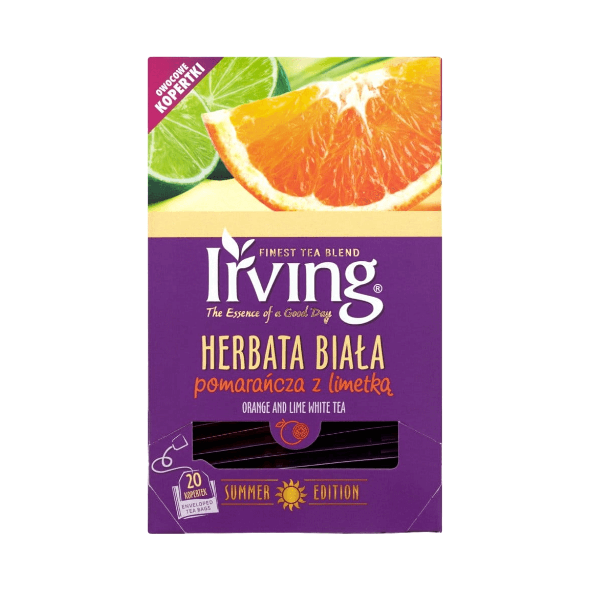 Herbata biała pomarańcza z limetką ( 20 torebek) Irwing.png